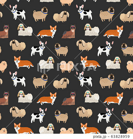 Cute Decorative Dogs Pattern Stock Illustration 6359