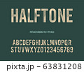 vintage handcrafted typeface with halftone effect. grunge letters. vector illustration 63831208