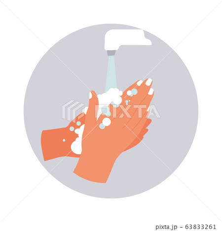 Coronavirus infection preventive measures, wash hands with soap Coronavirus infection preventive measures, wash hands with soap 63833261