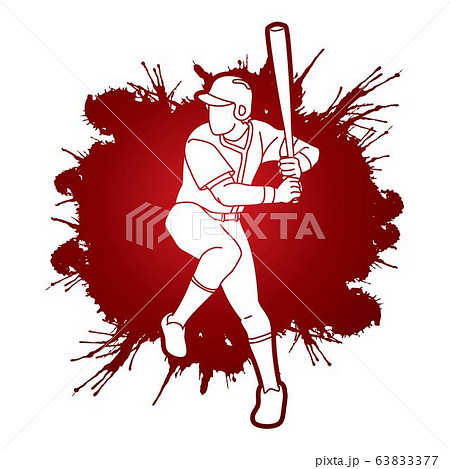 Baseball player action cartoon sport graphic vector. Baseball player action cartoon sport graphic vector. 63833377