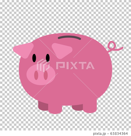 豬存錢罐插畫素材 豬存錢罐插畫素材 63834364