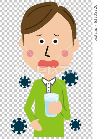 Scary virus in one hand 63835226