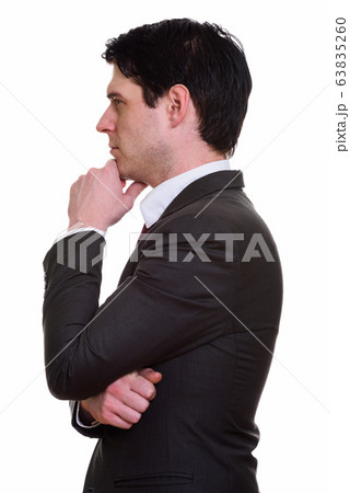 Studio Portrait Of Caucasian Businessman Studio Portrait Of Caucasian Businessman 63835260