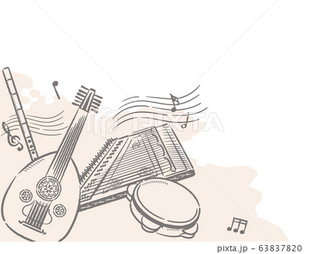 Middle Eastern music, musical instruments theme... - Stock Illustration  [63837820] - PIXTA