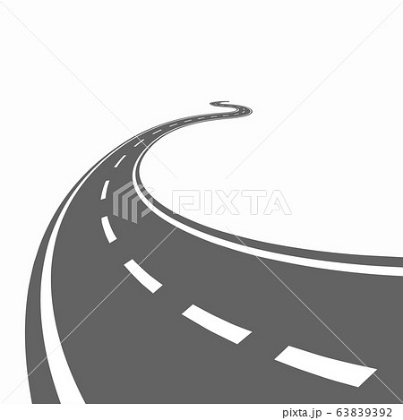 Curved Winding Road のイラスト素材