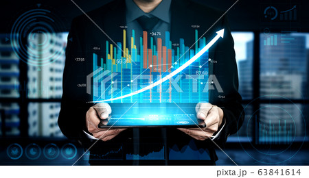 Double Exposure Image of Business Profit Growth Double Exposure Image of Business Profit Growth 63841614