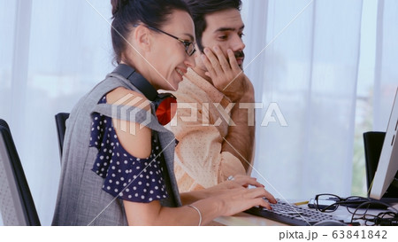 Creative business people having group conversation 63841842