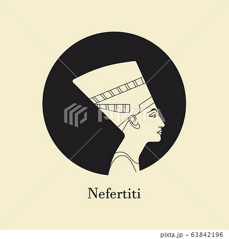 A vector illustration of the queen of Egypt Nefertiti profile isolated on a background. A vector illustration of the queen of Egypt Nefertiti profile isolated on a background. 63842196