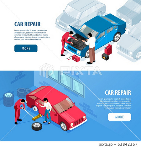 Car Repair Horizontal Banners 63842367
