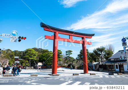 鶴岡八幡宮 三の鳥居 神奈川県鎌倉市 年3月現在の写真素材