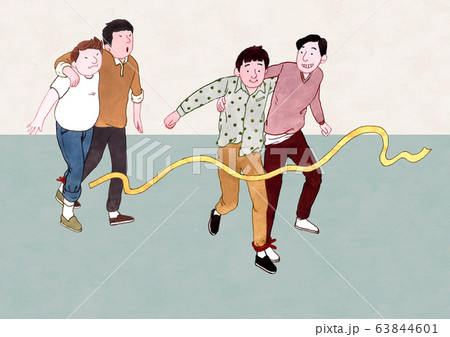 Fair competition concept illustration. Good competition in many fields. 003 63844601