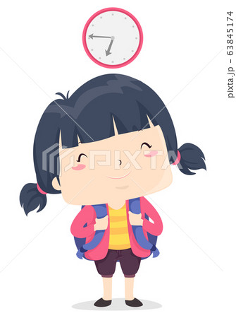 Kid Girl Adjective Early Illustration 63845174