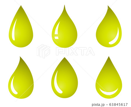 olive oil set of drop icons on white 63845617