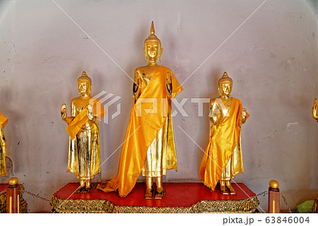 Statue Buddha in Wat Pho - Bangkok Thailand 63846004