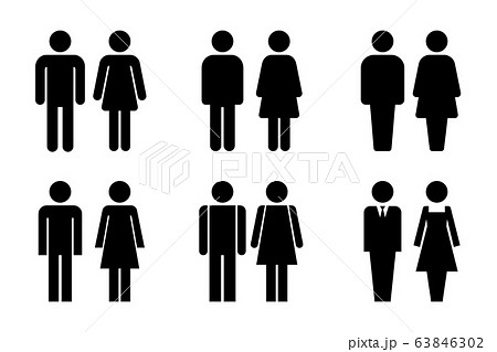 Restroom door pictograms 63846302