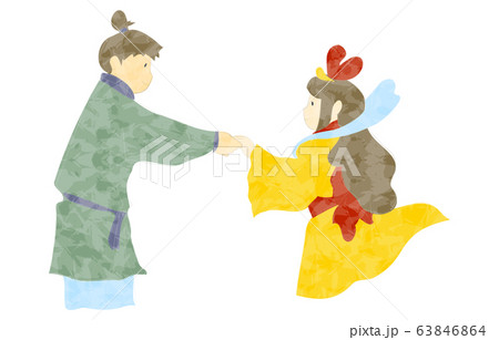 七夕の織姫と彦星のイラスト 七夕の織姫と彦星のイラスト 63846864