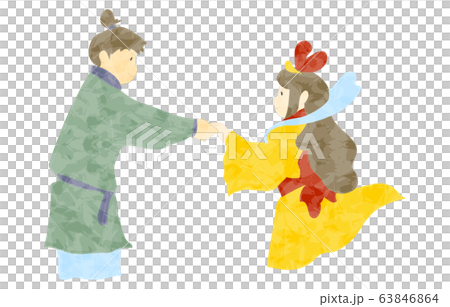 七夕の織姫と彦星のイラスト 七夕の織姫と彦星のイラスト 63846864