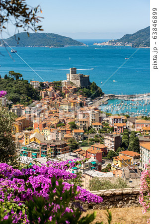 Cityscape of Lerici and Portovenere town - Liguria Italy Cityscape of Lerici and Portovenere town - Liguria Italy 63846899