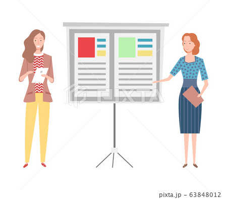 Company Colleagues Showing Presentation Board 63848012
