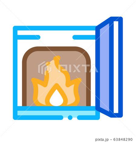 open fire in stove icon vector outline illustration open fire in stove icon vector outline illustration 63848290