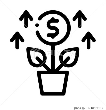 growing money tree icon vector outline illustration growing money tree icon vector outline illustration 63849937