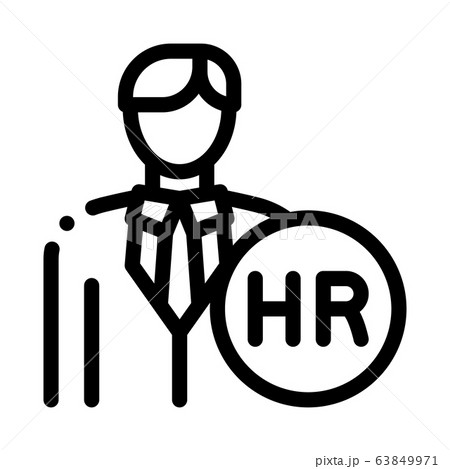 human resource icon vector outline illustration human resource icon vector outline illustration 63849971
