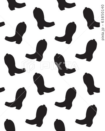Vector seamless pattern of black boot silhouette 63850140
