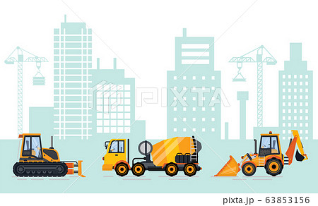 Construction Equipment and Machinery Cityscape Construction Equipment and Machinery Cityscape 63853156