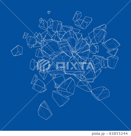 A bunch of stones. Vector illustration 63855244