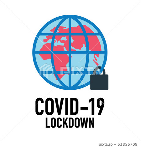 World Covid-19 lockdown for quarantine concept. 63856709