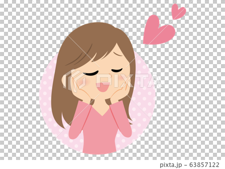 女性の表情　うっとり 63857122