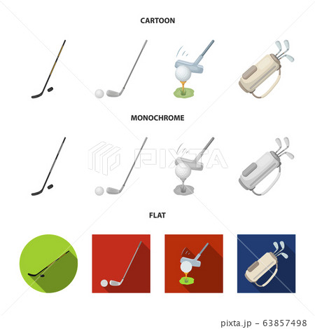 Vector illustration of and stick icon. Set of and golf vector icon for stock. 63857498