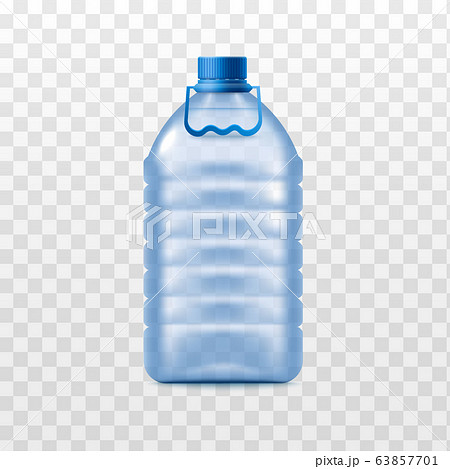 Template of plastic bottle water container realistic vector illustration isolated. 63857701