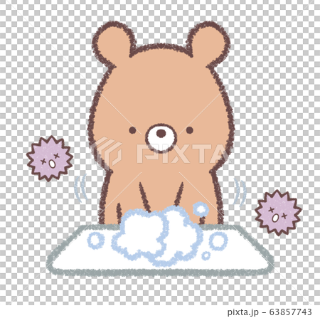 Hand wash bear and fungus 63857743