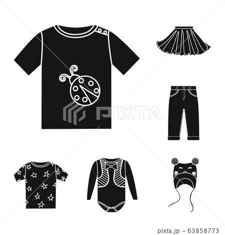 Vector design of little and cotton symbol. Collection of little and kid stock symbol for web. Vector design of little and cotton symbol. Collection of little and kid stock symbol for web. 63858773
