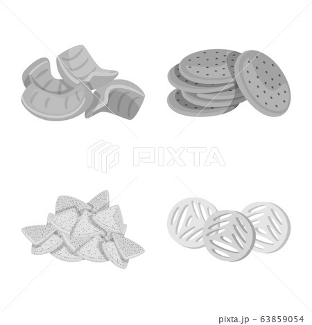Vector illustration of product and menu sign. Collection of product and bar stock vector illustration. 63859054