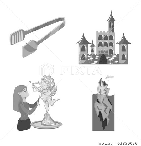 Isolated object of square and purity icon. Collection of square and frozen stock symbol for web. Isolated object of square and purity icon. Collection of square and frozen stock symbol for web. 63859056