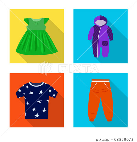 Vector design of fashion and garment logo. Set of fashion and cotton stock symbol for web. 63859073