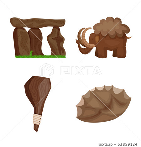 Vector illustration of ancient and age sign. Set of ancient and archeology stock symbol for web. Vector illustration of ancient and age sign. Set of ancient and archeology stock symbol for web. 63859124