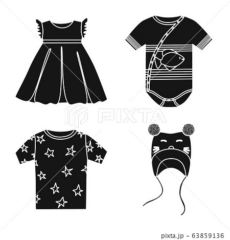 Vector design of little and cotton symbol. Collection of little and kid stock vector illustration. Vector design of little and cotton symbol. Collection of little and kid stock vector illustration. 63859136