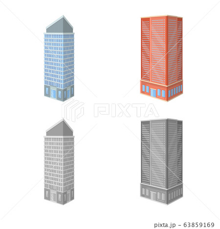 Isolated object of construction and building symbol. Collection of construction and estate stock vector illustration. 63859169