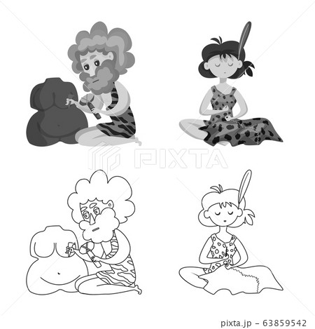 Isolated object of evolution and prehistory icon. Collection of evolution and development stock symbol for web. 63859542