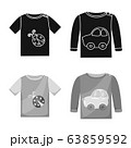 Isolated object of fashion and garment icon. Collection of fashion and cotton stock vector illustration. 63859592