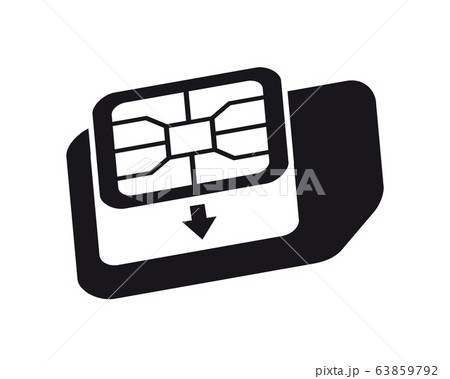 Nano to Micro SIM card adapter icon. Phone sim-card converter symbol. 63859792