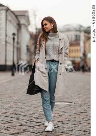 European beautiful young woman 63860888
