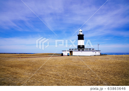 能取岬灯台と流氷　”網走市” 63863646