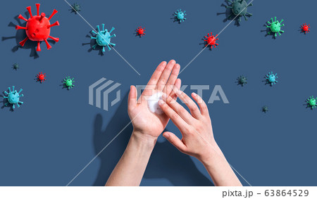 Wash your hand - healthcare and hygiene concept Wash your hand - healthcare and hygiene concept 63864529