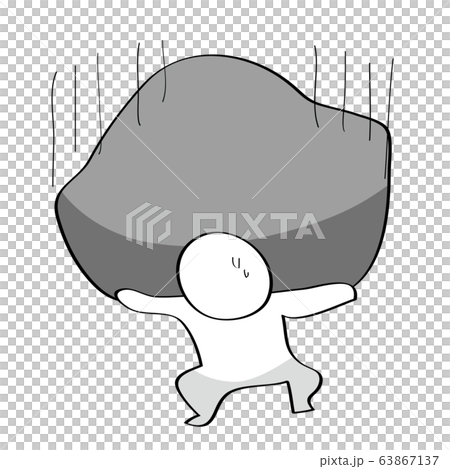 不安、負担に押しつぶされそうな人 63867137