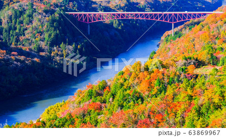苗木城跡の風景（天守・本丸跡から恵那峡を望む） 63869967