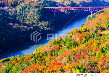 苗木城跡の風景(天守・本丸跡から恵那峡を望む) 苗木城跡の風景(天守・本丸跡から恵那峡を望む) 63869972